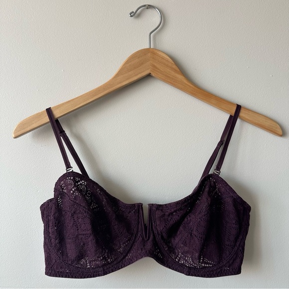 Intimately by Free People Purple Bra with Detachable Straps - Picture 1 of 5